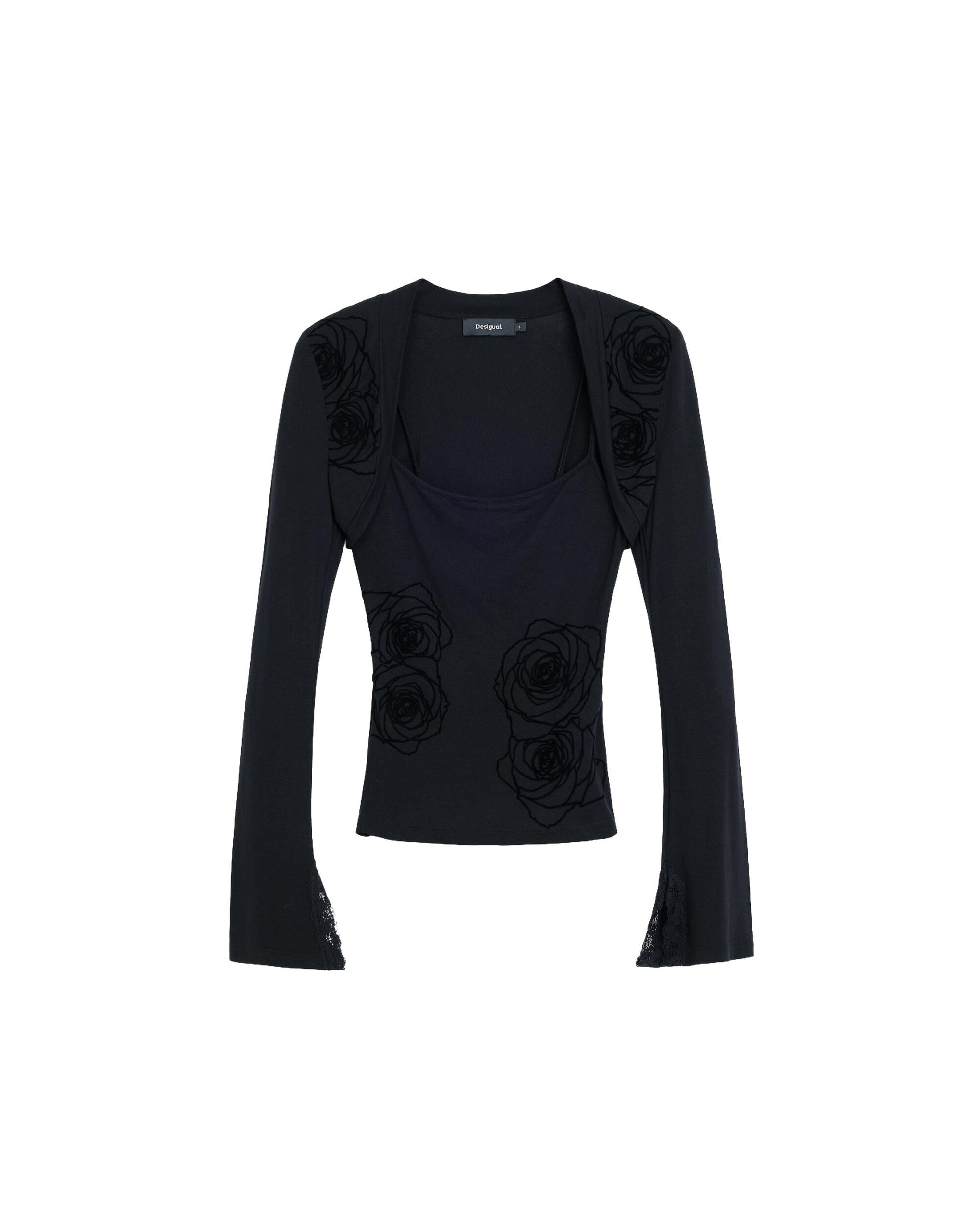 Camiseta de mujer manga larga - Desigual - Negro Negro-5