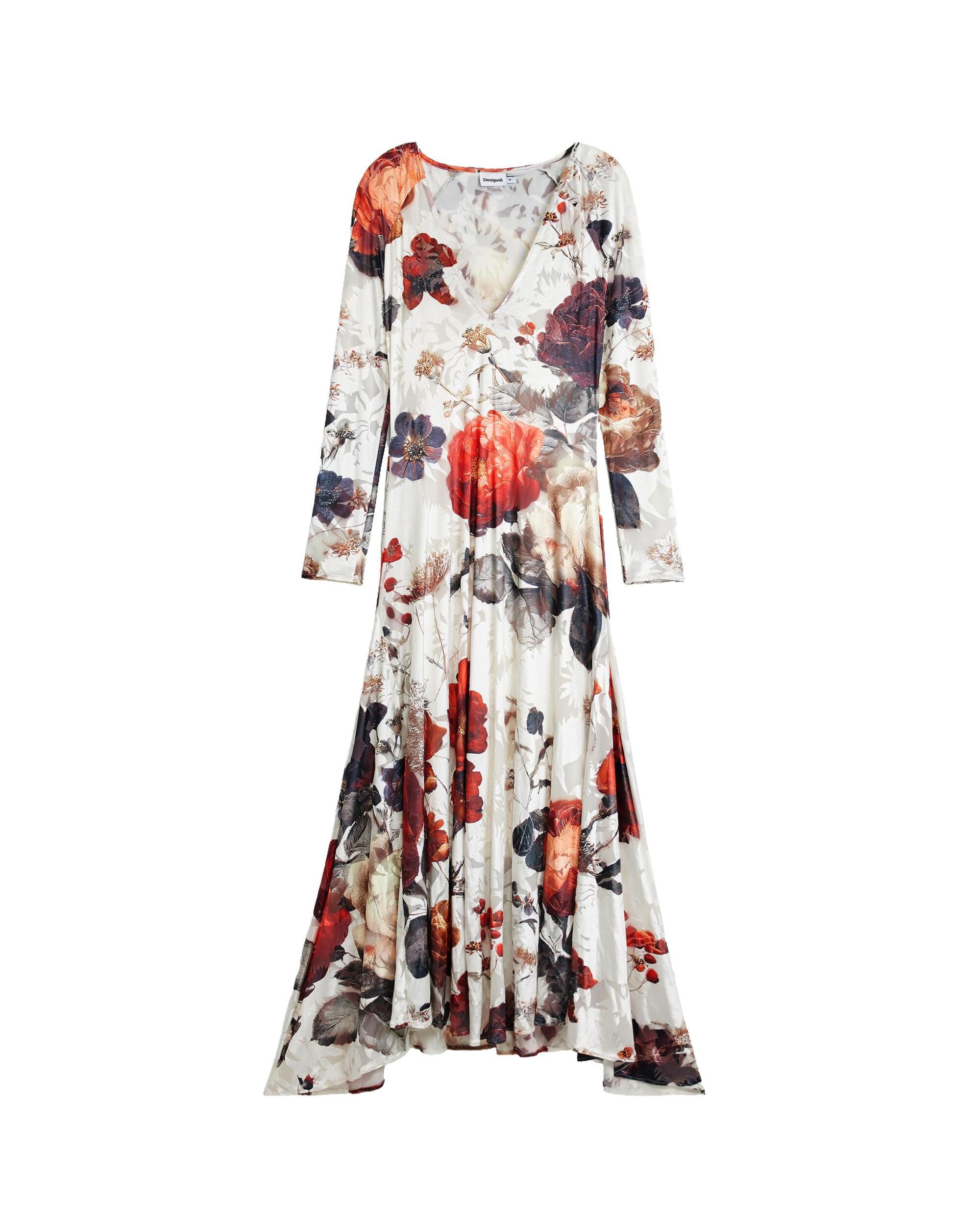 Imagen 4 de Vestido largo estampado - Desigual - Blanco Blanco