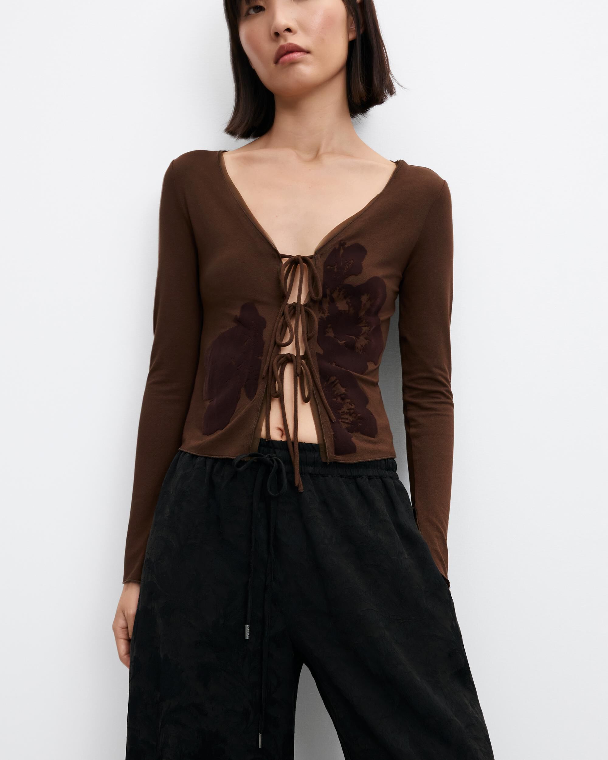 Imagen 4 de Pantalón de mujer balloon lyocell - Desigual - Negro Negro