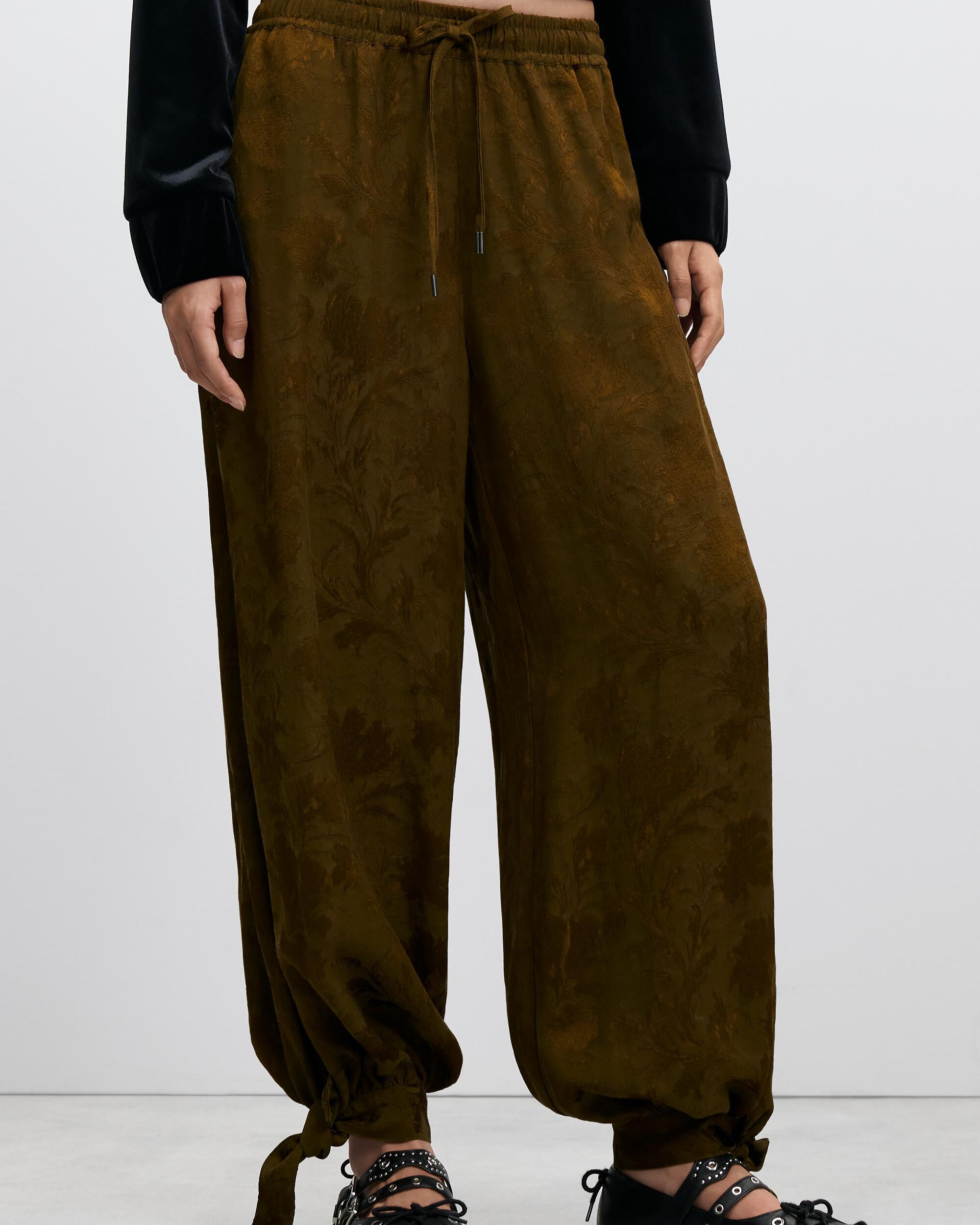 Imagen 2 de Pantalón de mujer balloon lyocell - Desigual - Verde Verde
