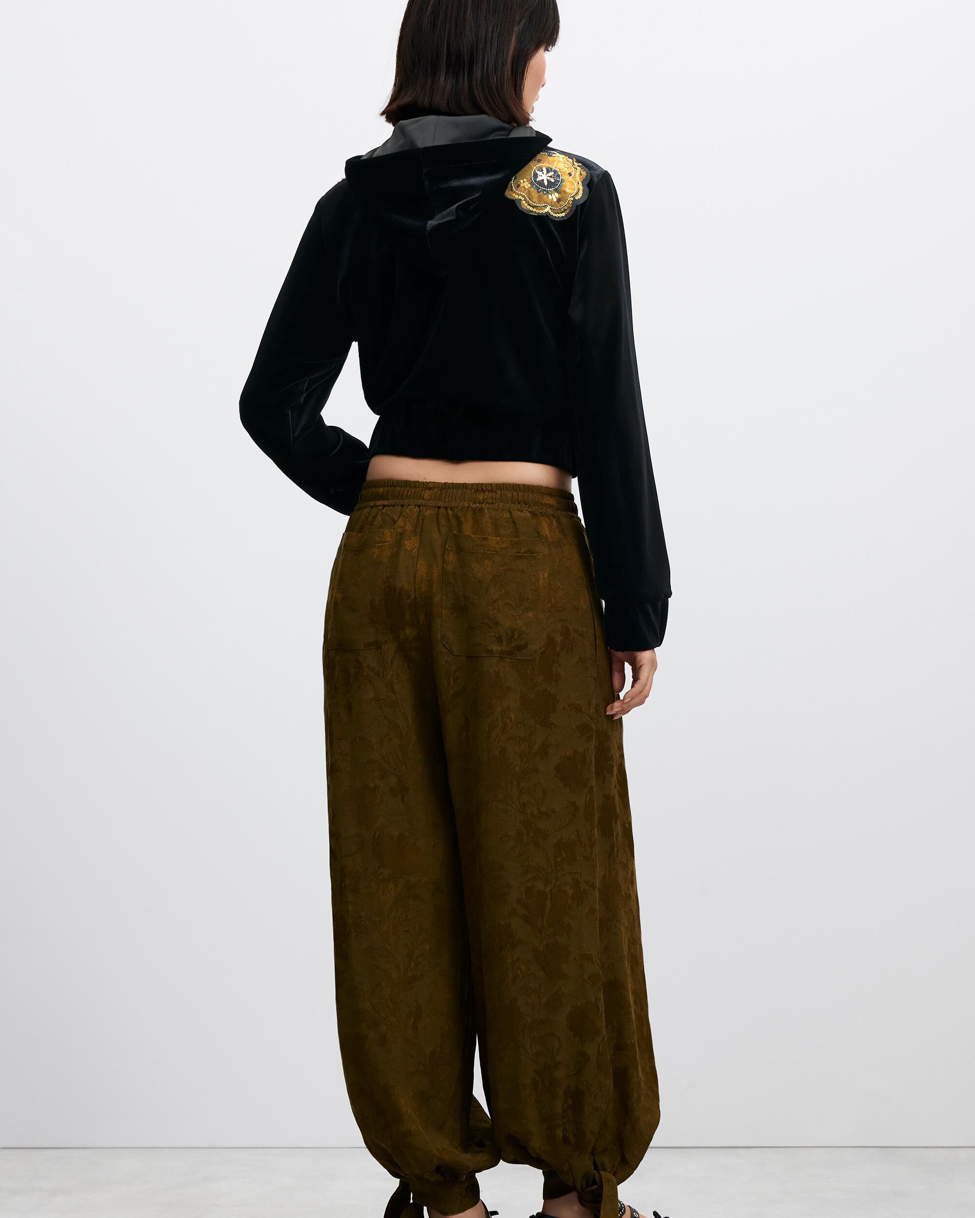 Imagen 3 de Pantalón de mujer balloon lyocell - Desigual - Verde Verde