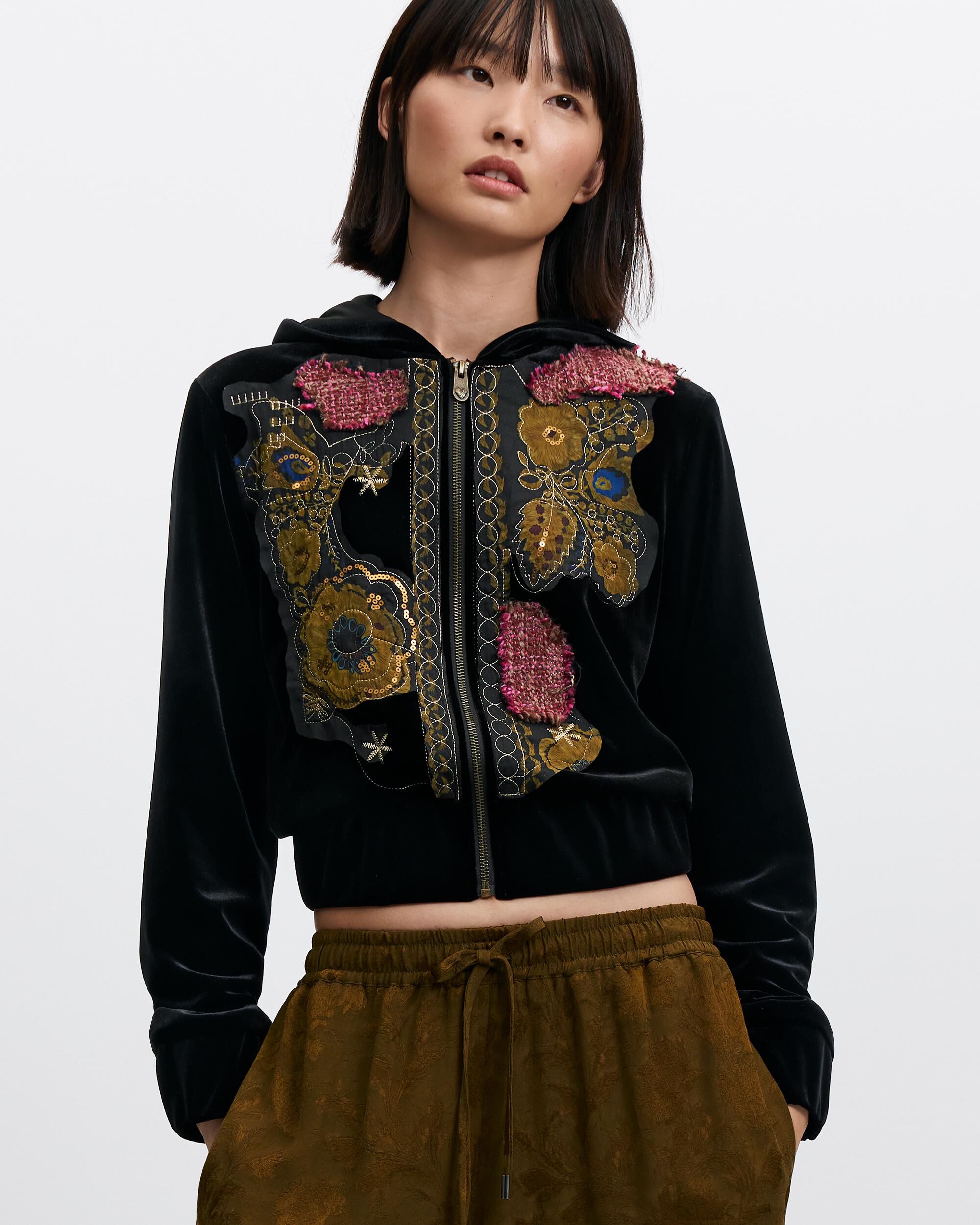Imagen 4 de Pantalón de mujer balloon lyocell - Desigual - Verde Verde
