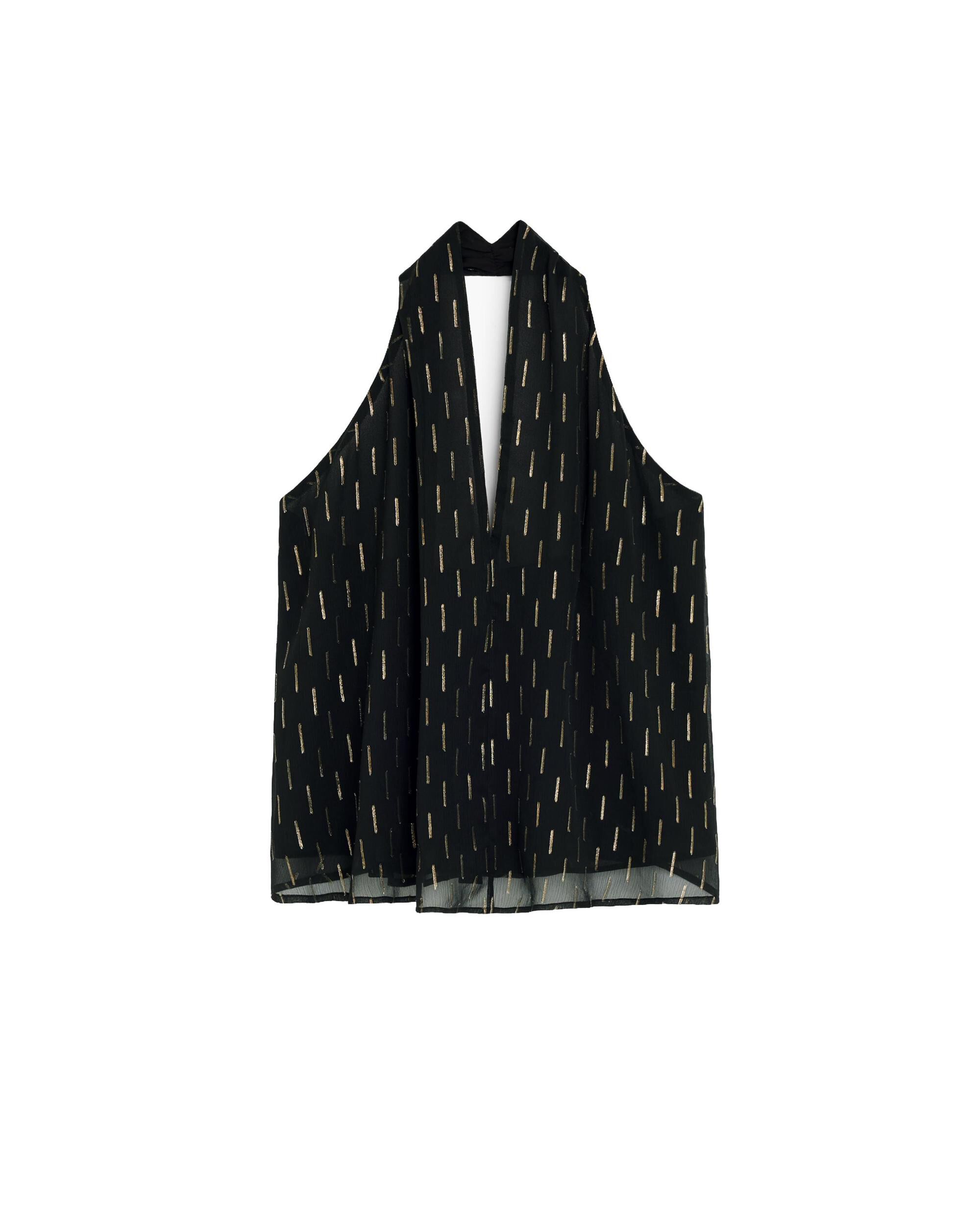 Imagen 5 de Blusa de mujer halter brillo - Desigual - Negro Negro