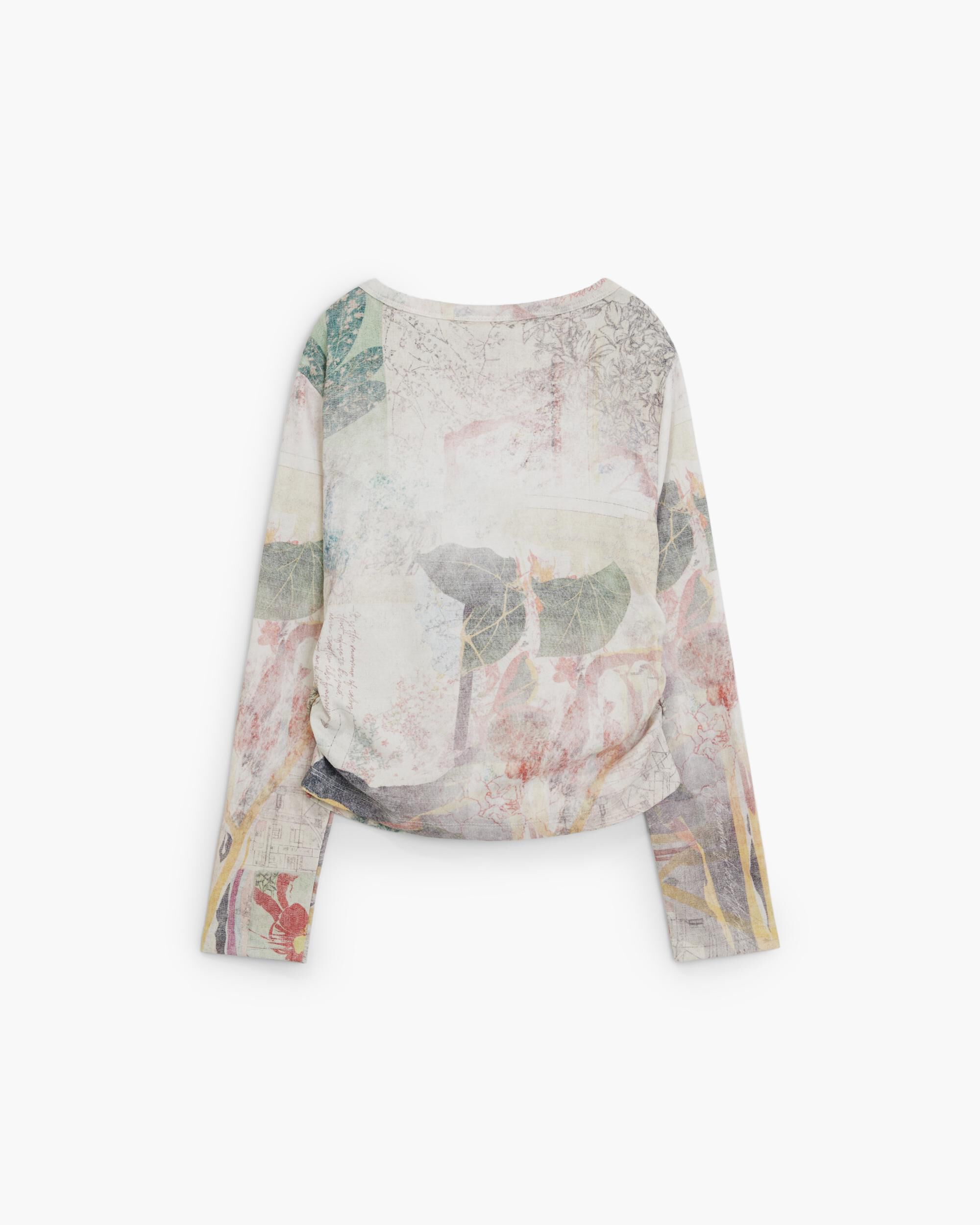Camiseta de niña estampada manga larga - Desigual - Blanco Blanco-5