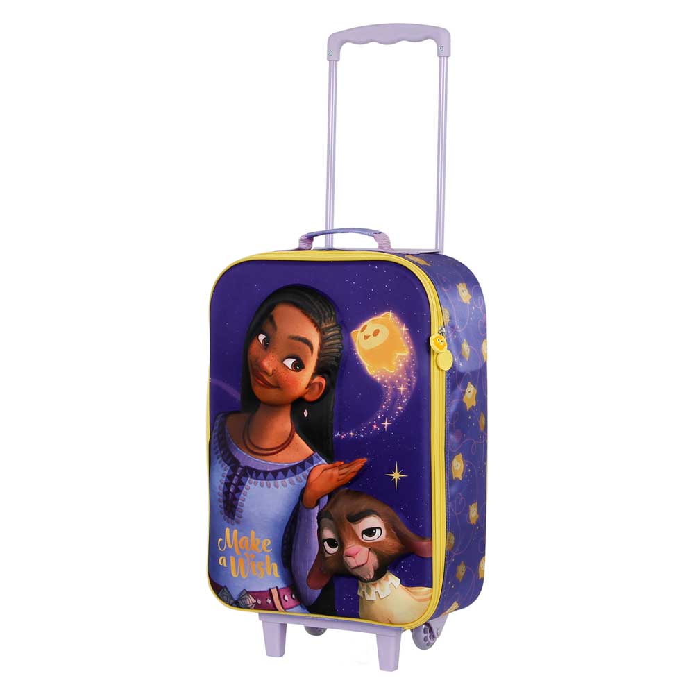 Maleta Trolley Soft 3D Karactermania Wish: El Poder De Los Deseos Star Purple.