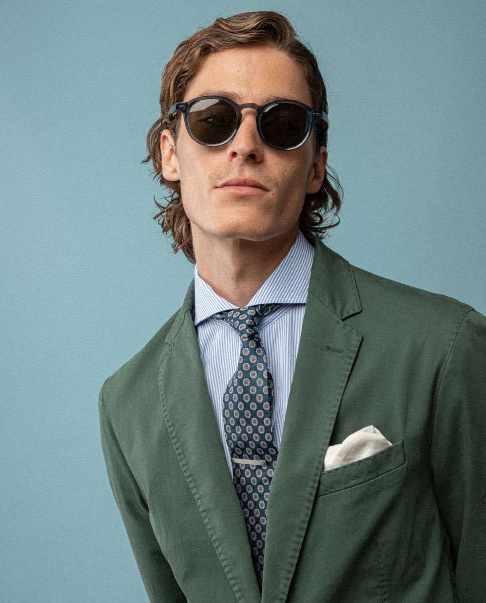 Imagen 6 de Americana de hombre corte regular lisa en verde kaki - Scotta 1985 - Verde oscuro Verde oscuro