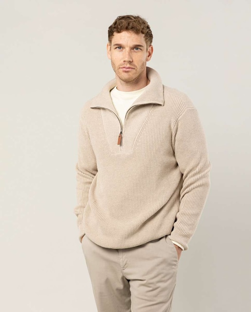 Imagen 0 de Jersey de hombre con cuello alto con cremallera
