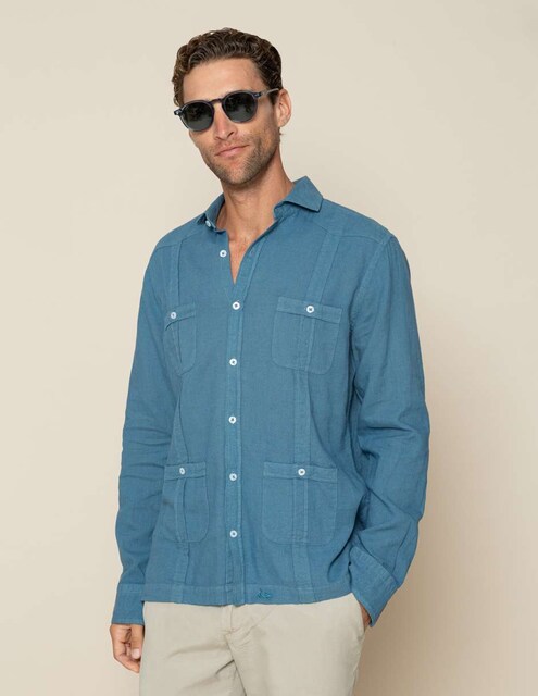 Imagen 0 de Camisa de hombre corte regular lisa