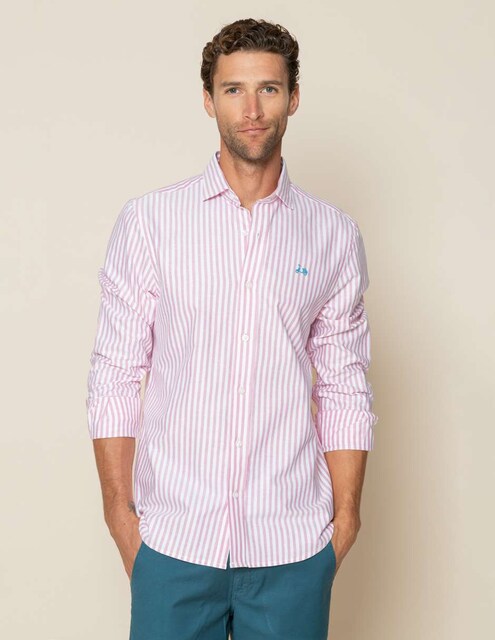 Imagen 0 de Camisa de hombre corte regular de rayas