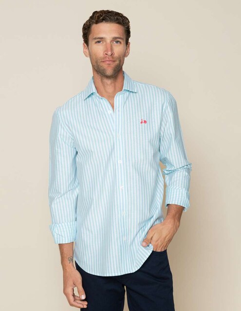 Imagen 0 de Camisa de hombre corte regular de rayas