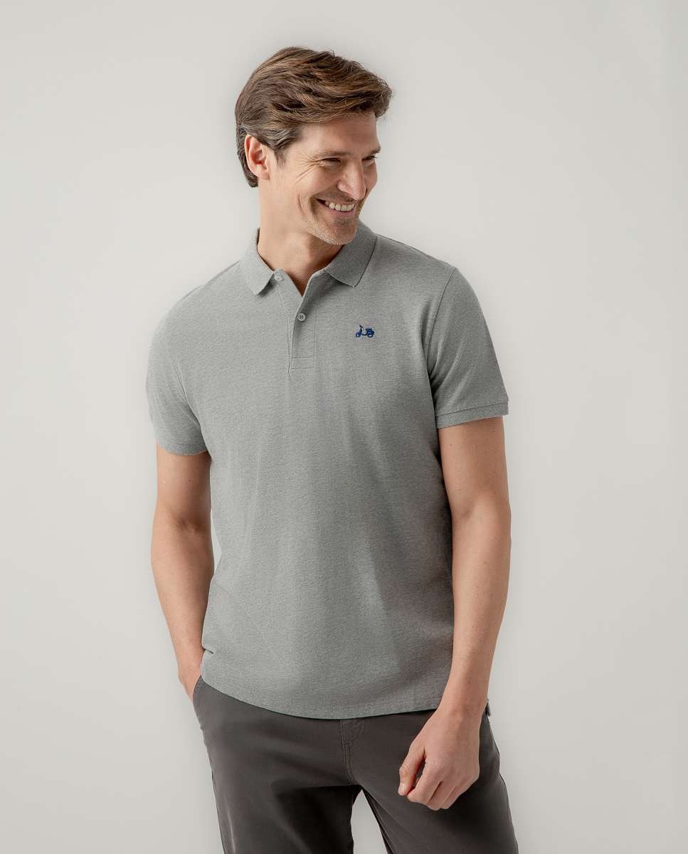 Imagen 0 de Polo de hombre de manga corta Gris