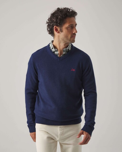 Imagen 0 de Jersey de hombre con cuello de pico