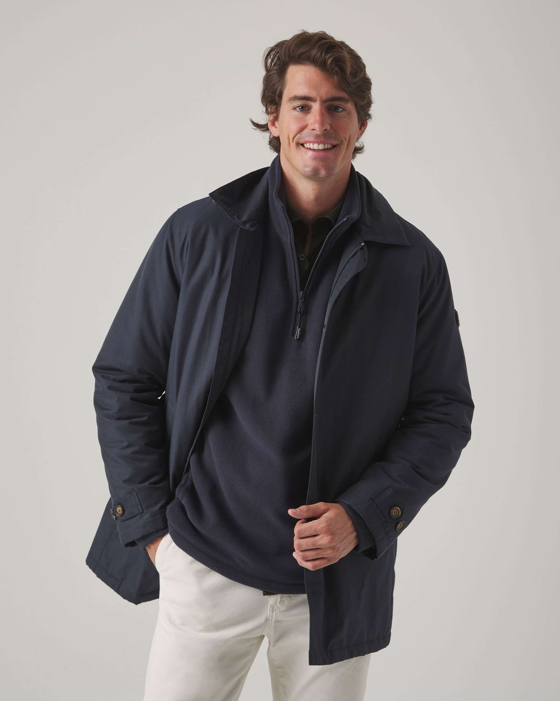 Parka de hombre con cierre de botones - Scotta 1985 - Azul marino Azul marino-1
