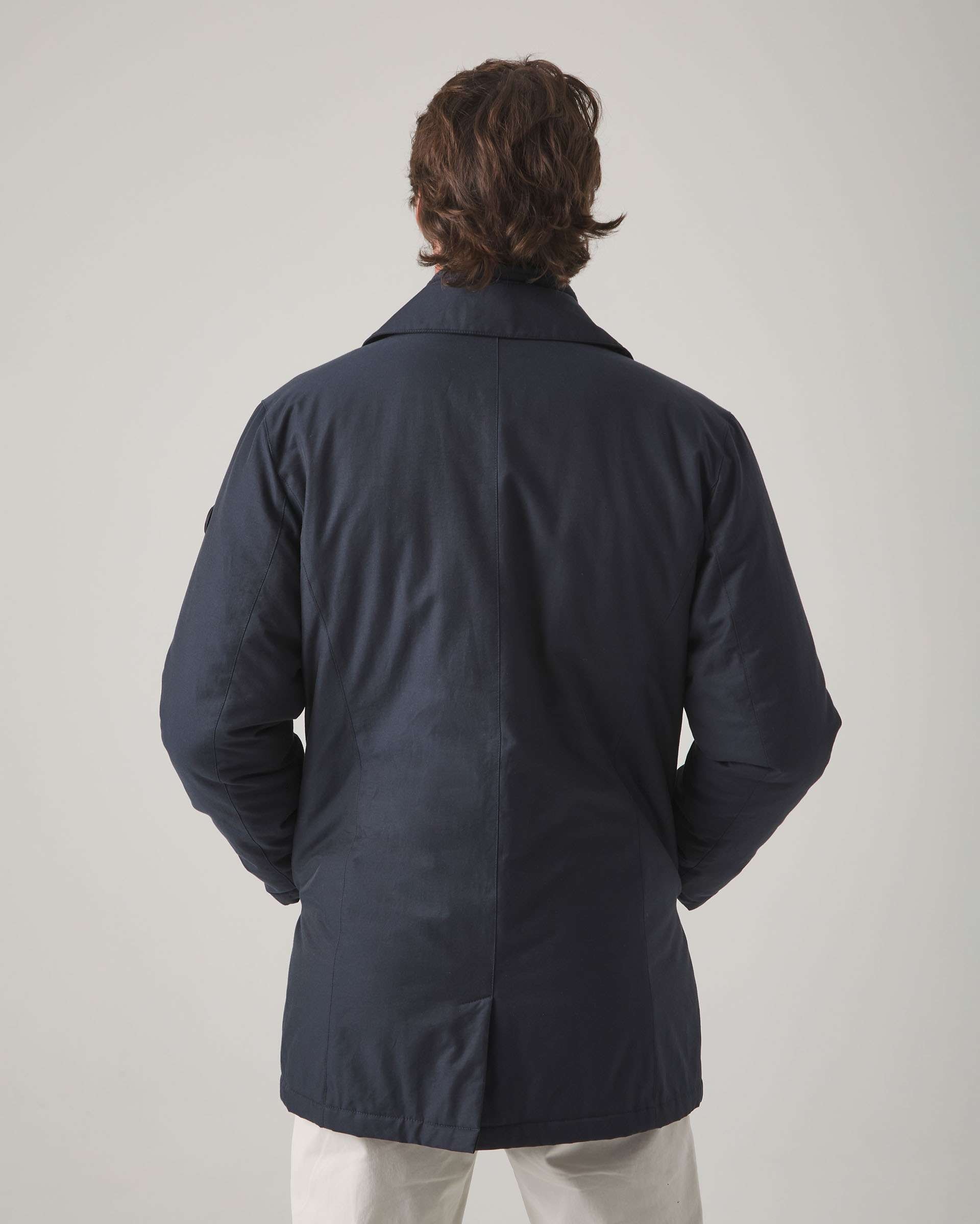 Parka de hombre con cierre de botones - Scotta 1985 - Azul marino Azul marino-2
