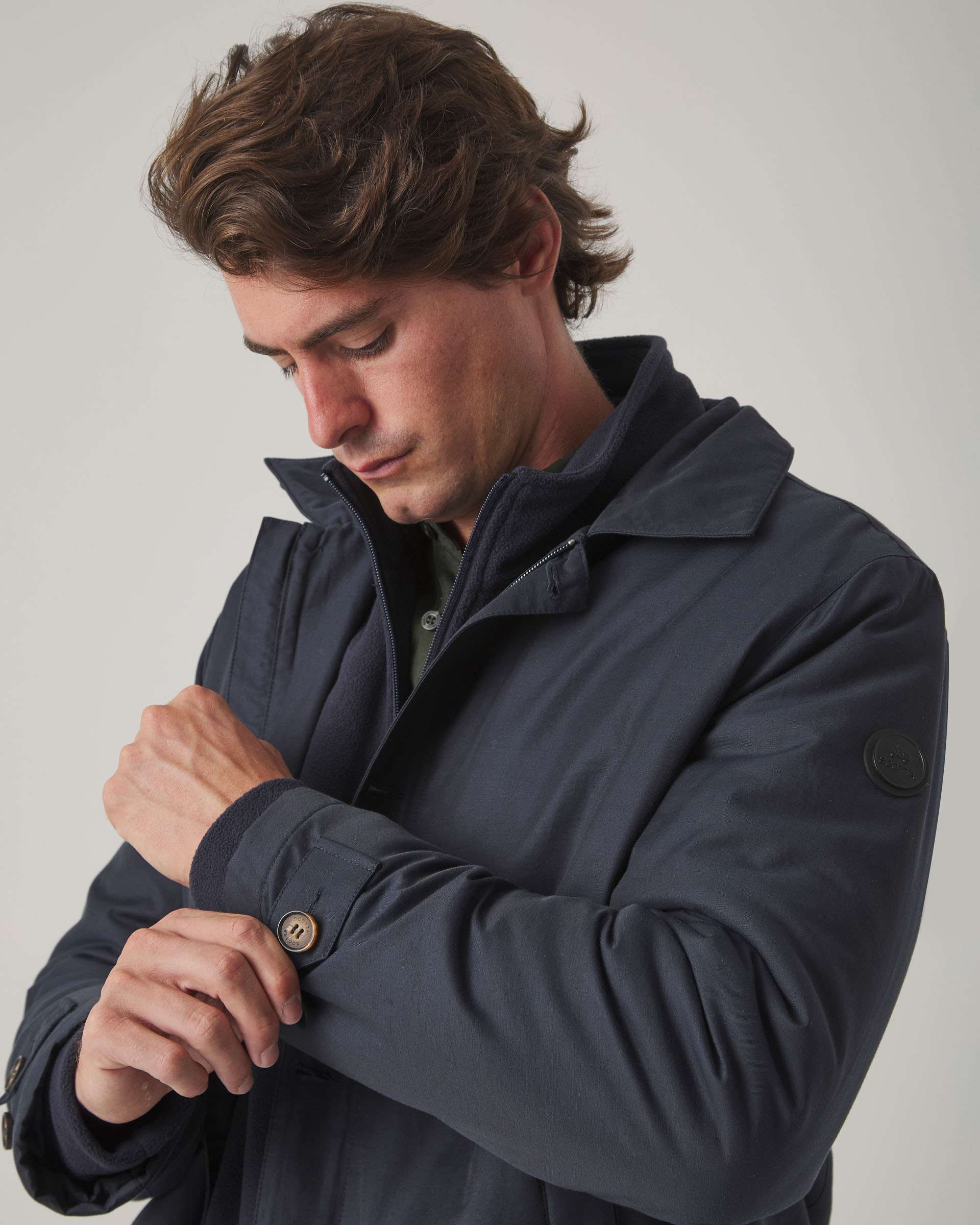 Parka de hombre con cierre de botones - Scotta 1985 - Azul marino Azul marino-5