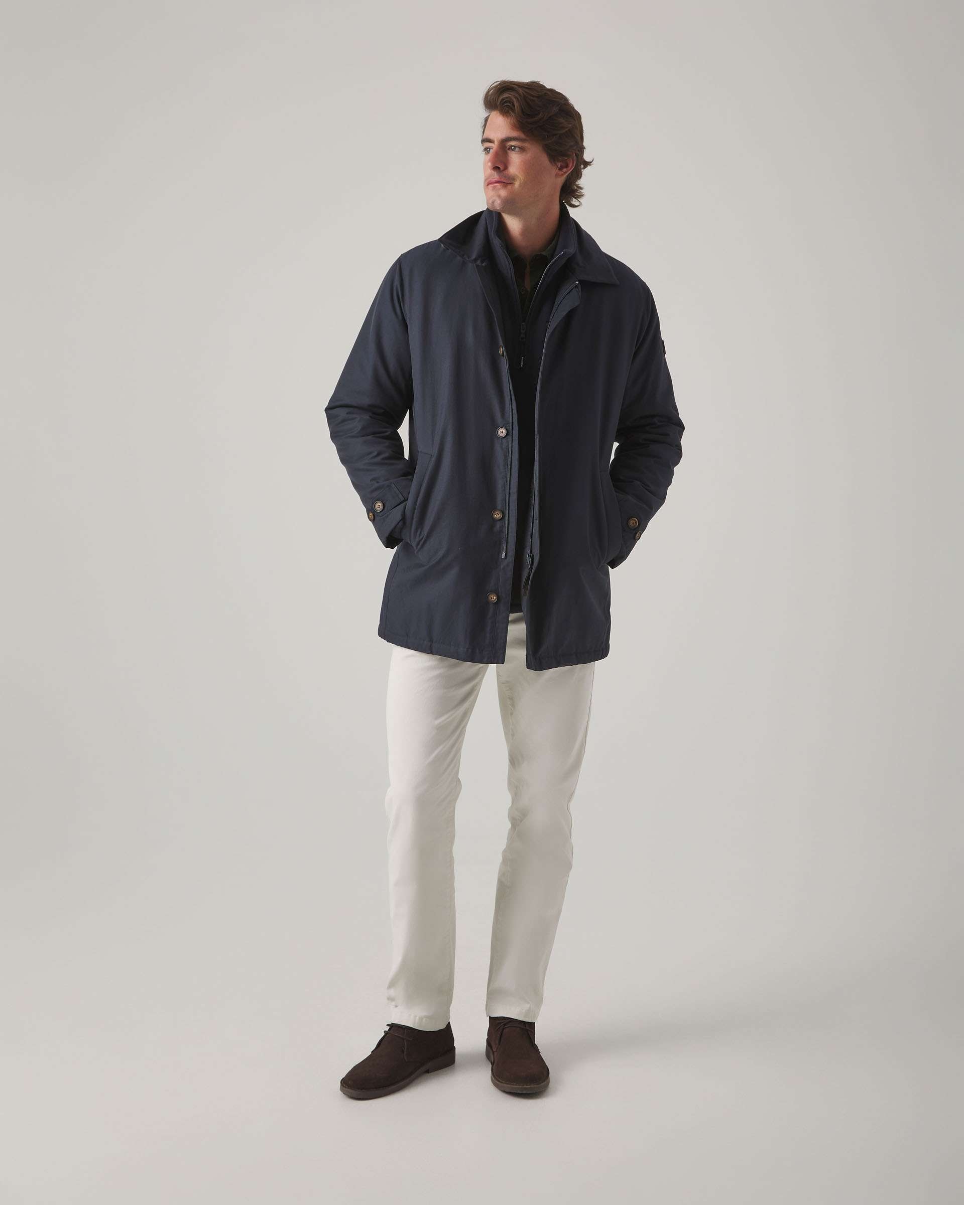 Parka de hombre con cierre de botones - Scotta 1985 - Azul marino Azul marino-6