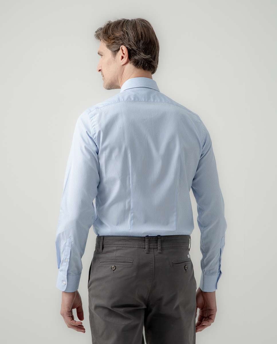 Camisa oxford de hombre rayas - Scotta 1985 - Azul Azul-2