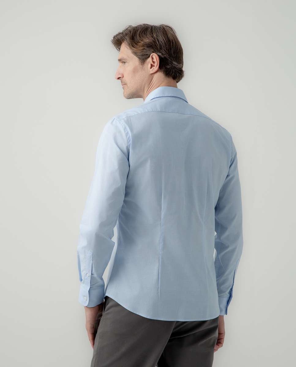 Camisa clásica de hombre estampado gallo - Scotta 1985 - Azul Azul-2