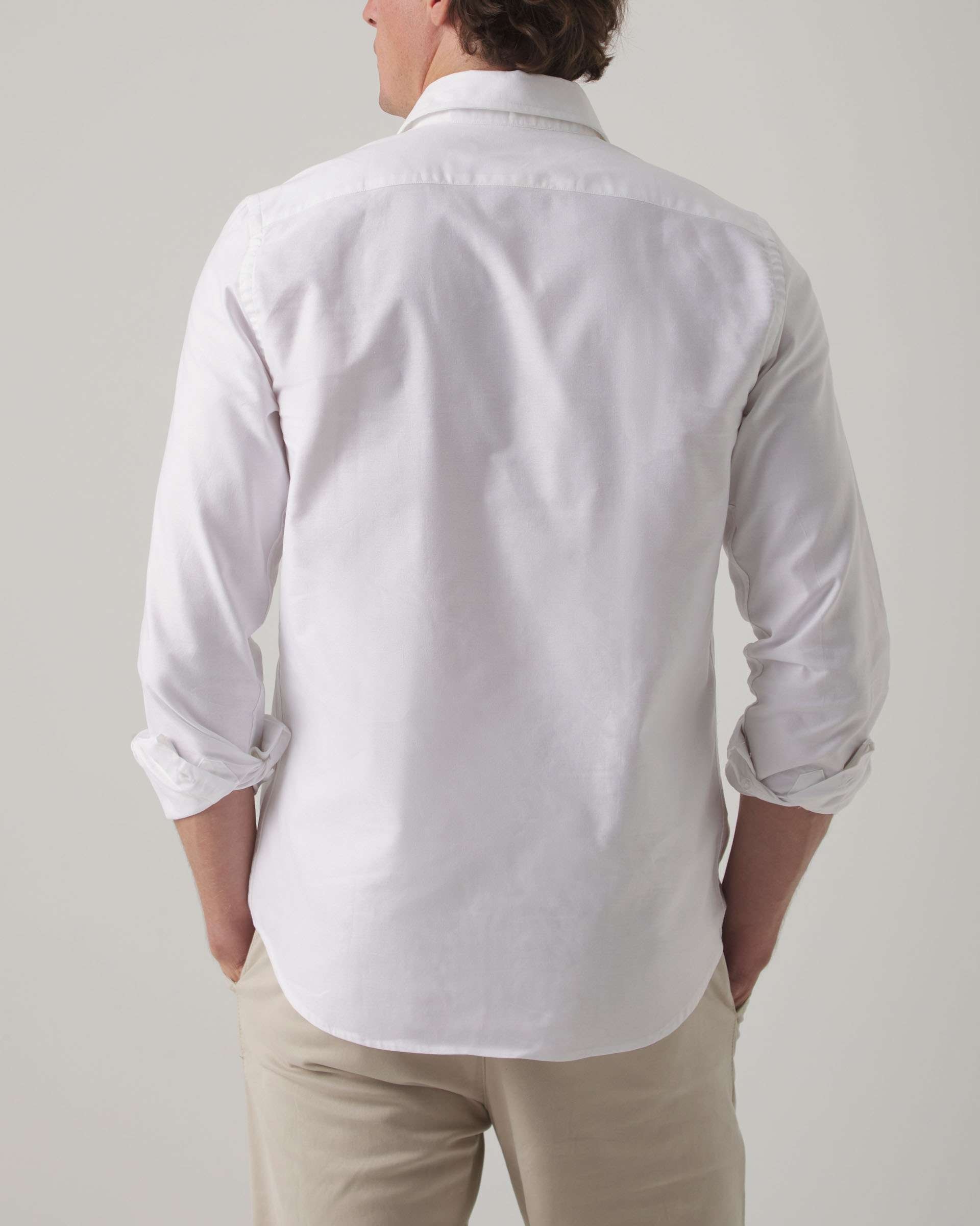 Imagen 2 de Camisa de algodón de hombre corte regular lisa - Scotta 1985 - Blanco Blanco