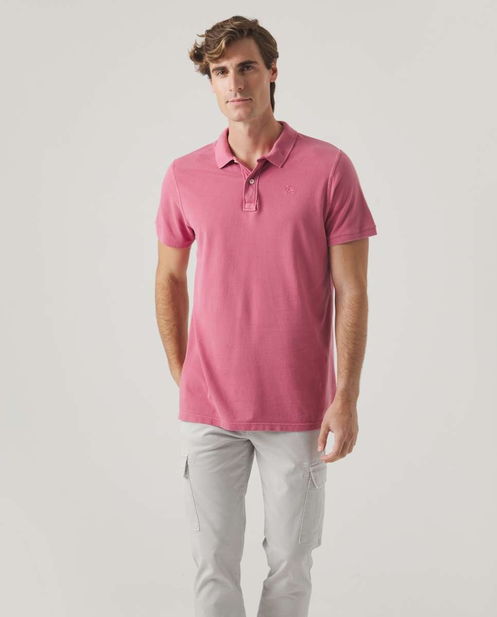 Polo de hombre de manga corta - Scotta 1985 - Rosa Rosa-1
