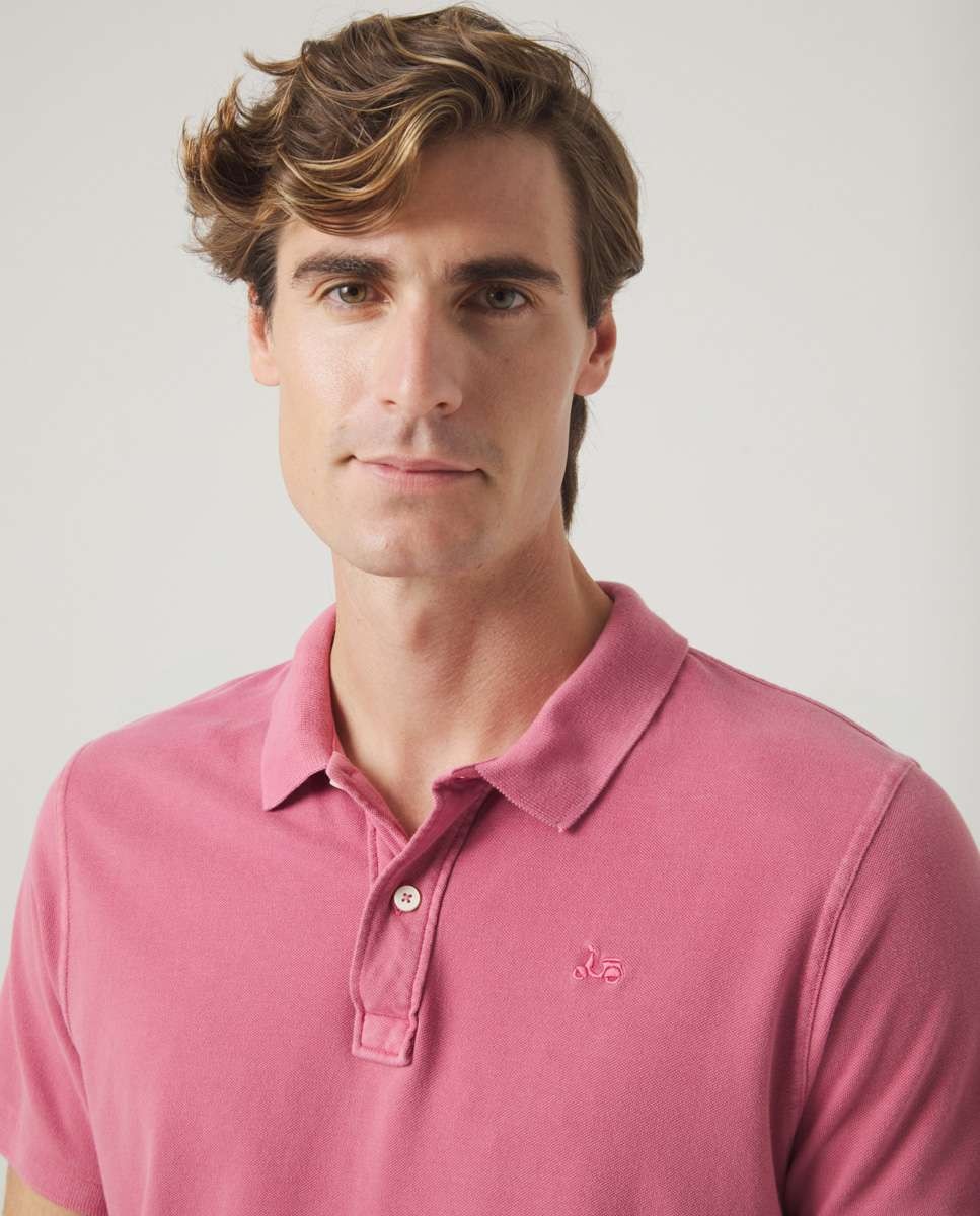 Polo de hombre de manga corta - Scotta 1985 - Rosa Rosa-3