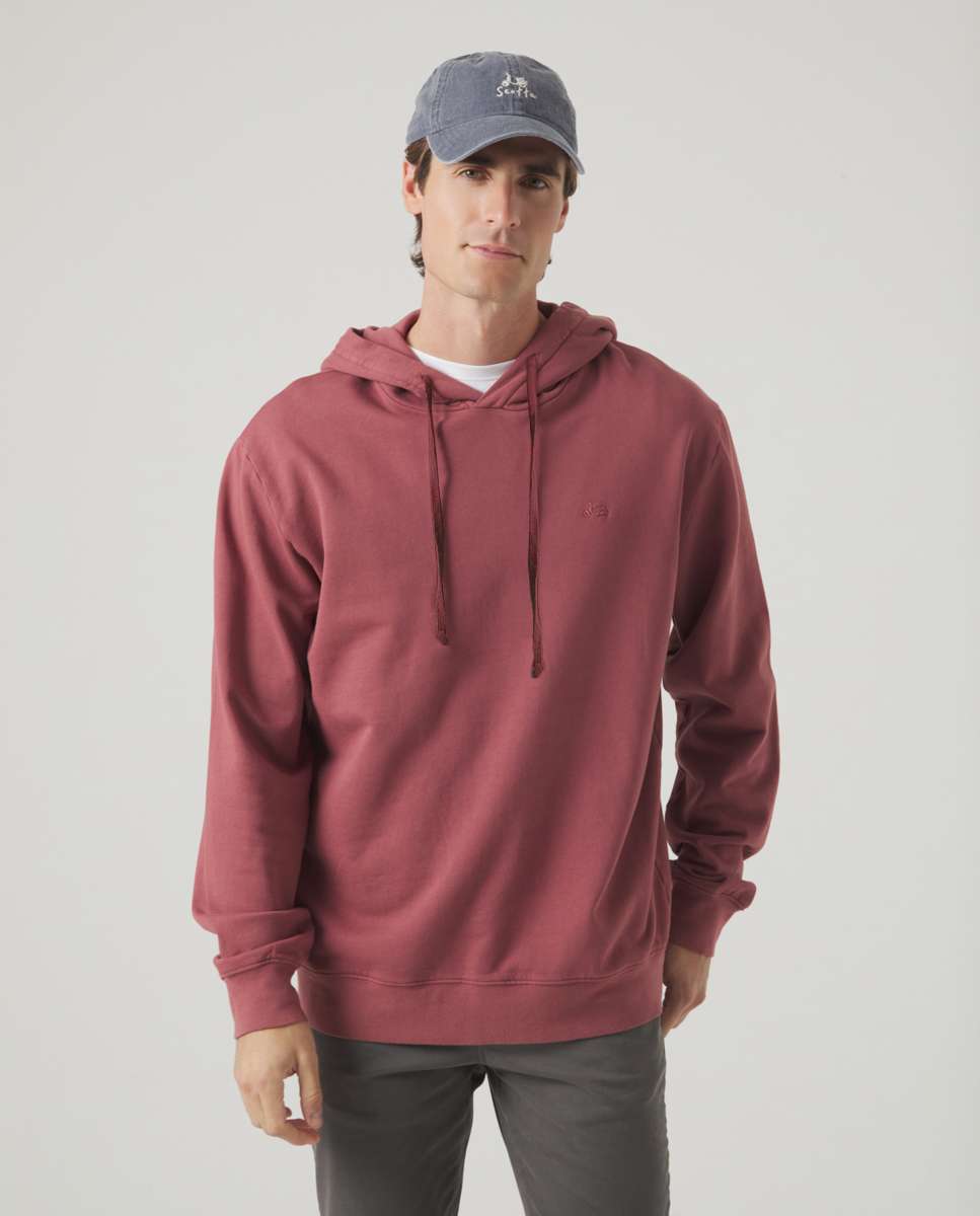 Imagen 0 de Sudadera de hombre burdeos con capucha Burdeos