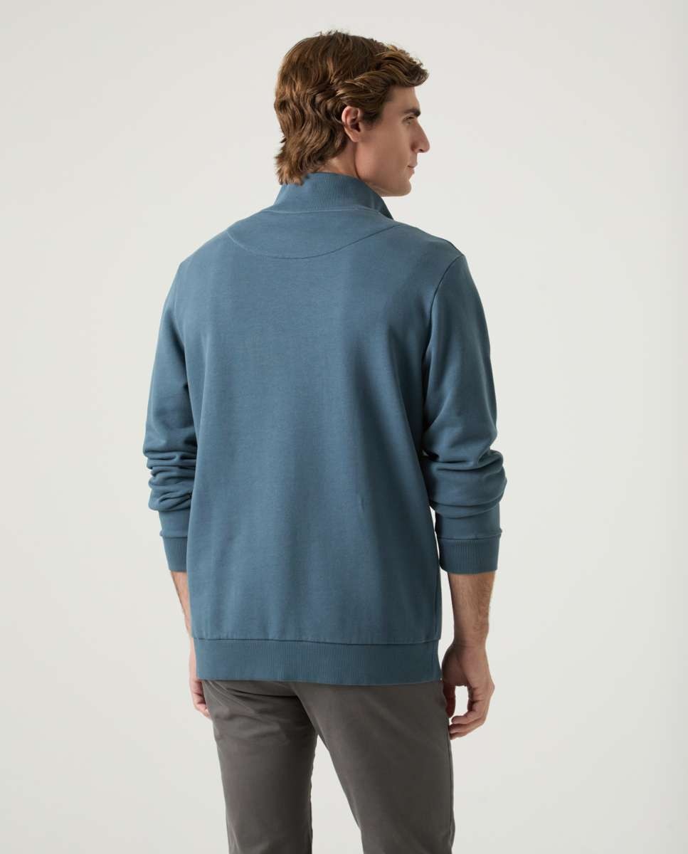 Sudadera de hombre con cremallera - Scotta 1985 - Gris Azul grisáceo-2