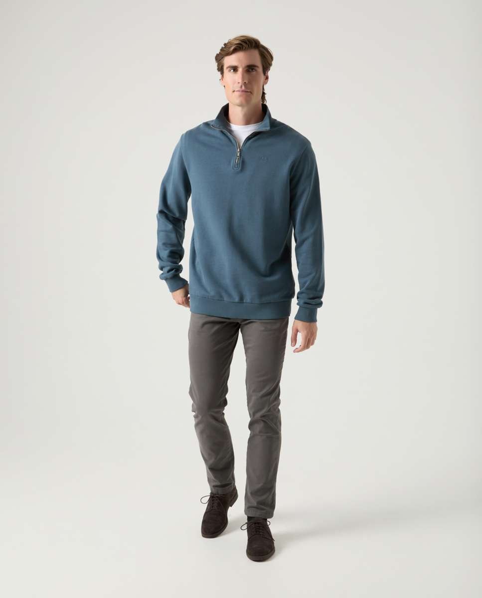 Sudadera de hombre con cremallera - Scotta 1985 - Gris Azul grisáceo-4