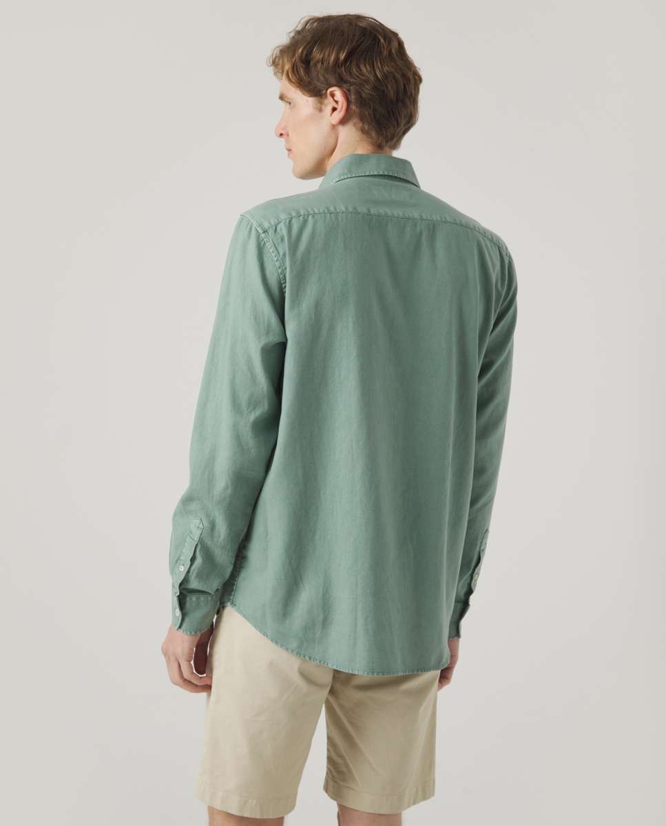 Imagen 2 de Camisa de algodón de hombre corte regular lisa - Scotta 1985 - Océano Océano