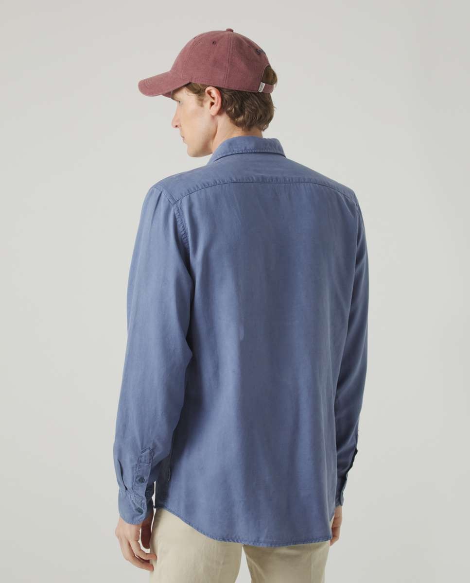 Imagen 2 de Camisa de hombre corte regular lisa - Scotta 1985 - Azul denim Azul denim