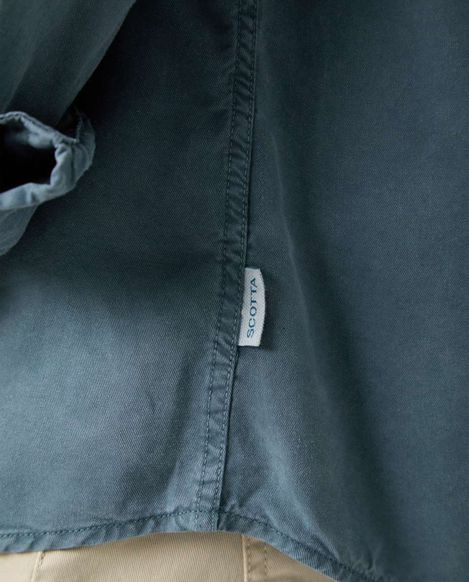 Imagen 5 de Camisa de hombre corte regular lisa - Scotta 1985 - Verde oscuro Verde oscuro