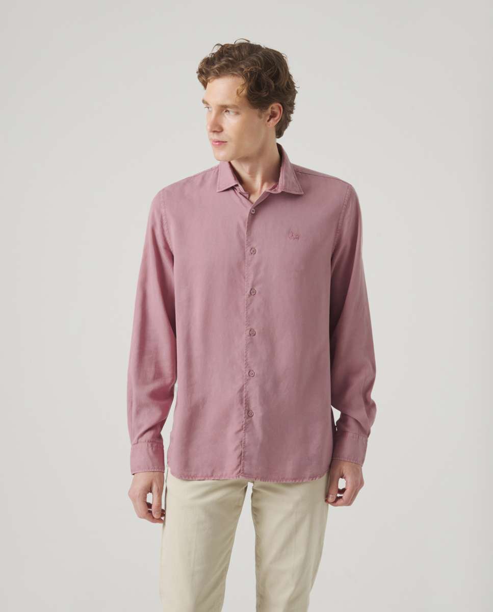 Imagen 1 de Camisa de hombre corte regular lisa - Scotta 1985 - Burdeos Burdeos