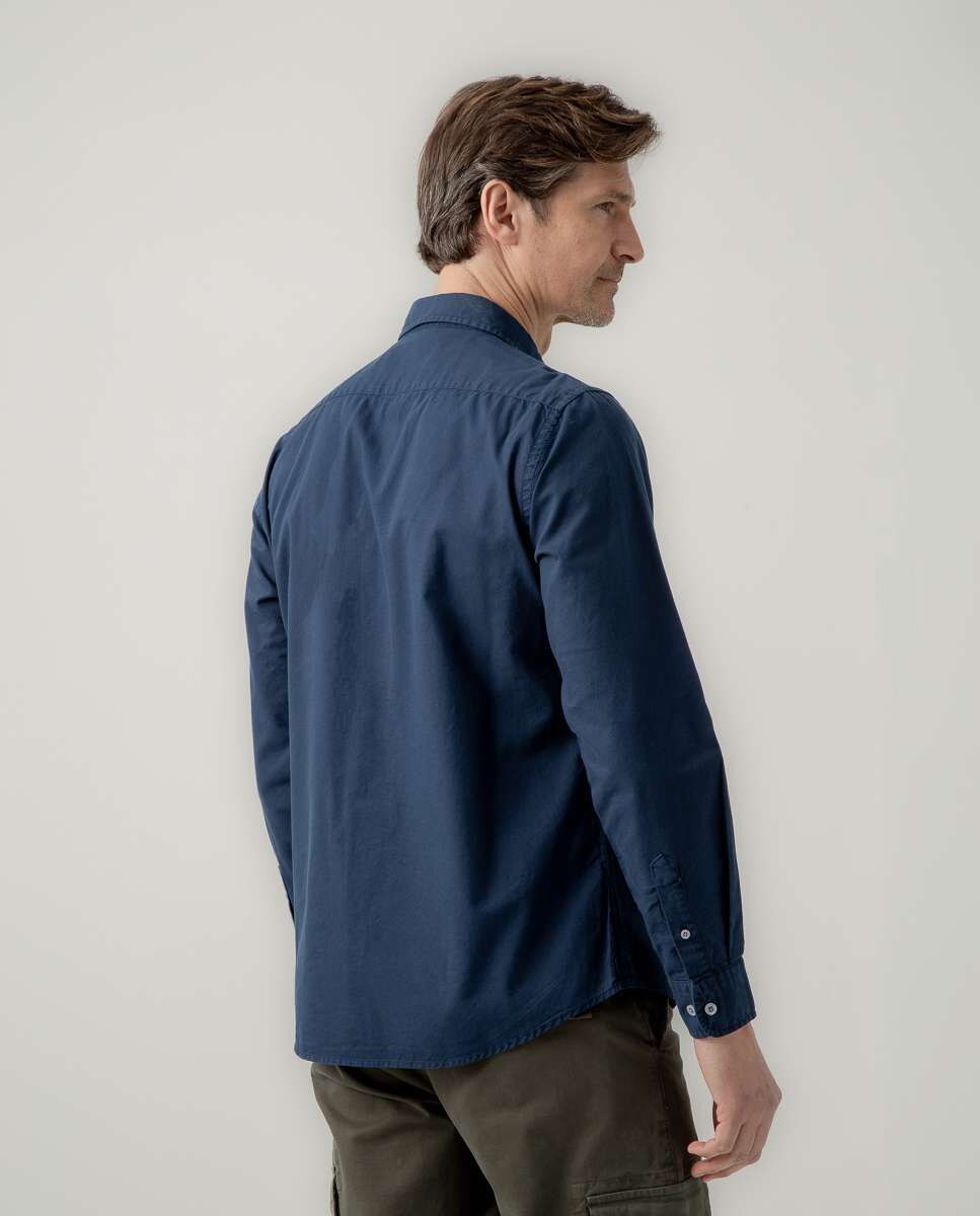 Camisa oxford de hombre regular fit lisa - Scotta 1985 - Azul marino Azul marino-2