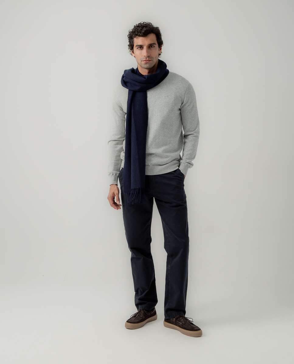 Jersey de hombre cuello pico algodón - Scotta 1985 - Gris Gris-4