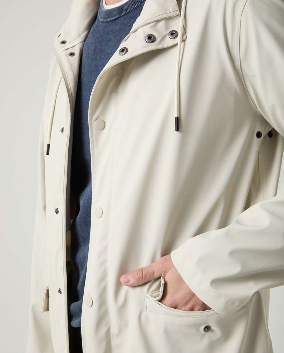 Chubasquero de hombre con cierre de cremallera y botones - Scotta 1985 - Beige Beige-2