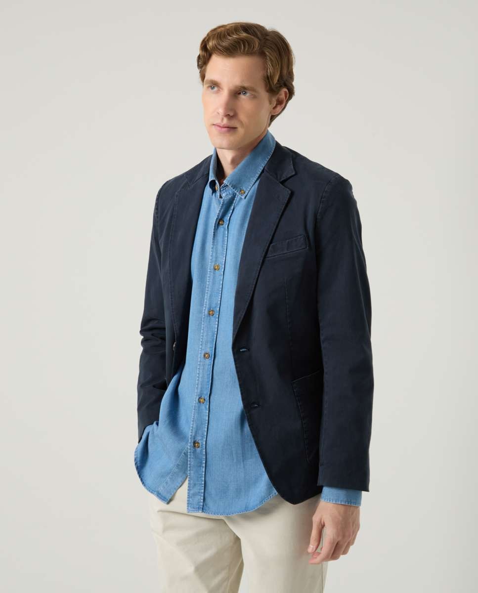 Scotta 1985 - Americana de hombre corte regular sarga.