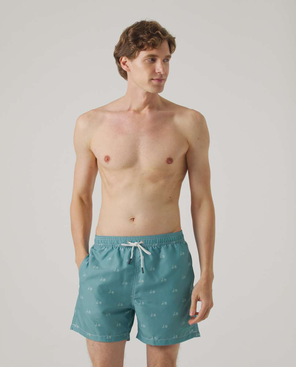 Bañador bermudas de hombre - Scotta 1985 - Verde grisáceo Verde grisáceo-1