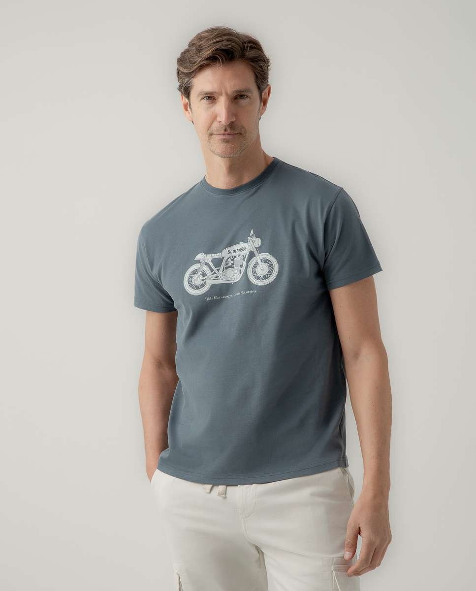 Imagen 0 de Camiseta de hombre manga corta Azul