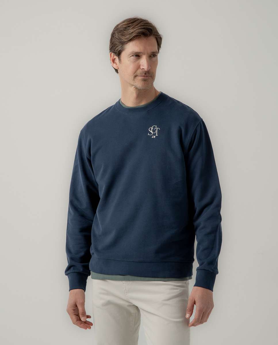 Imagen 0 de Sudadera sin capucha de hombre azul marino Azul marino