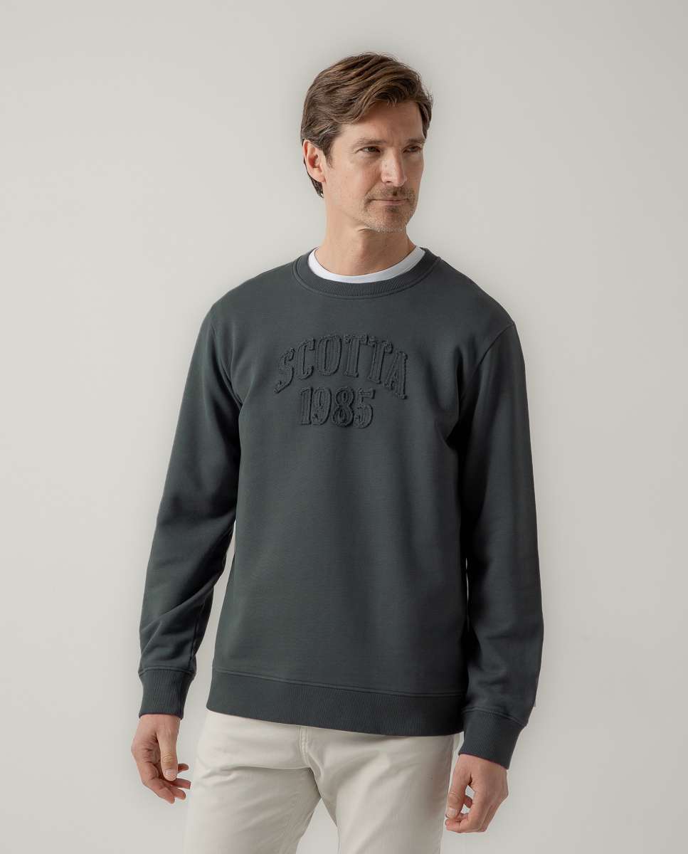 Imagen 0 de Sudadera sin capucha de hombre gris Azul denim