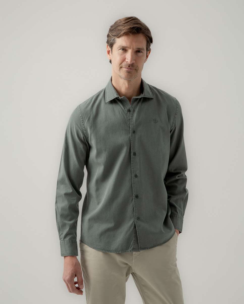 Scotta 1985 - Camisa tencel de hombre regular fit lisa.