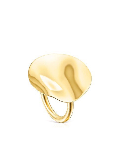Imagen 0 de Anillo Nenufar pétalo bañado en oro de 18 kt sobre plata