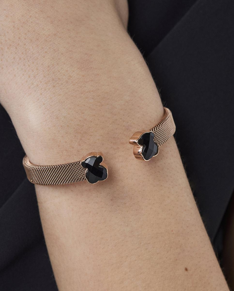 Pulsera mesh color de acero ip y ónix - Tous - Negro Negro-4