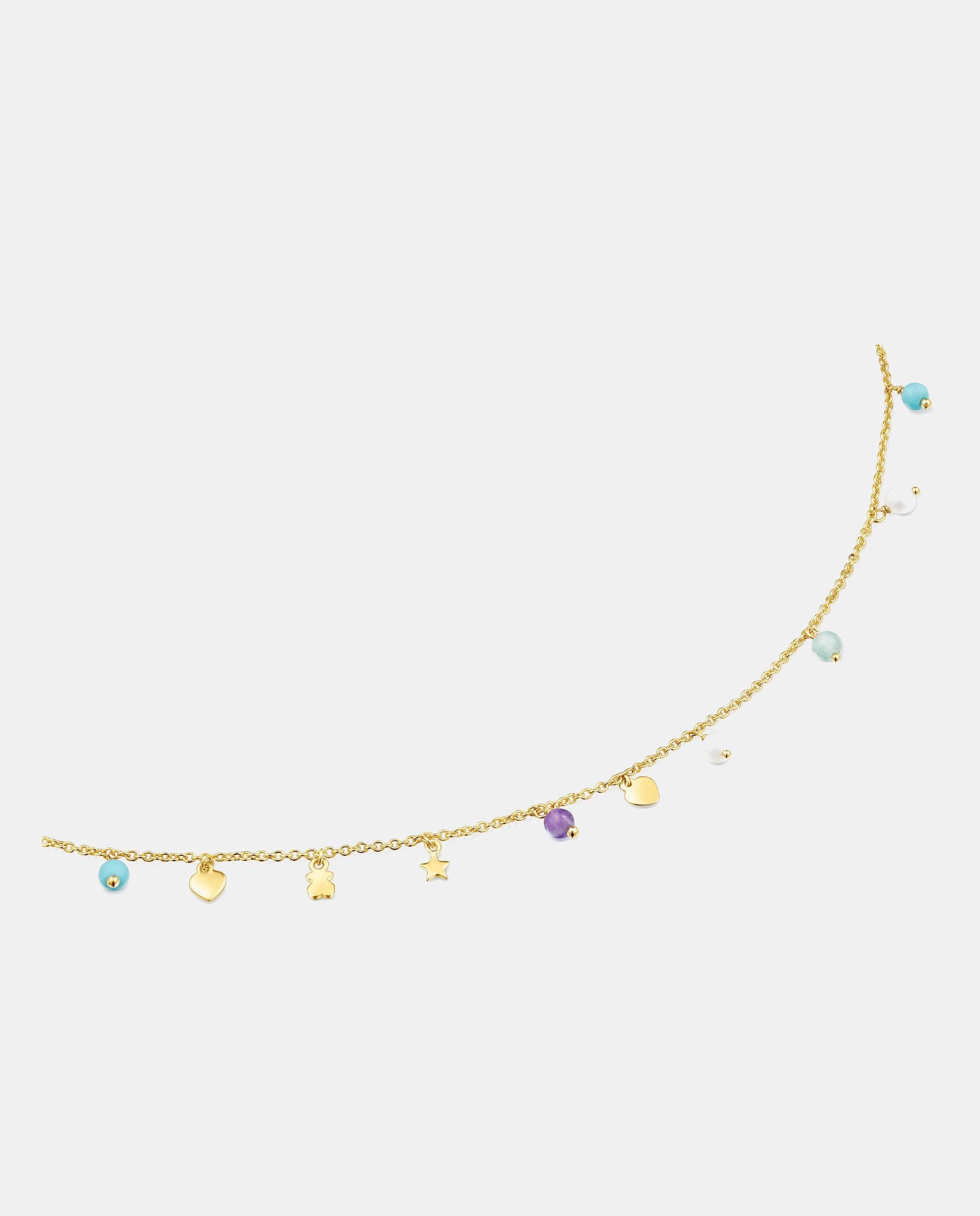 Pulsera de cadena cool joy bañada en oro de 18 kt sobre plata con siete motivos - Tous - Multicolor Multicolor-1
