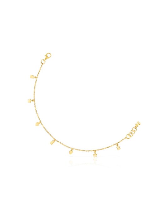 Imagen 0 de Pulsera Cool Joy bañada en oro de 18 kt sobre plata con siete motivos