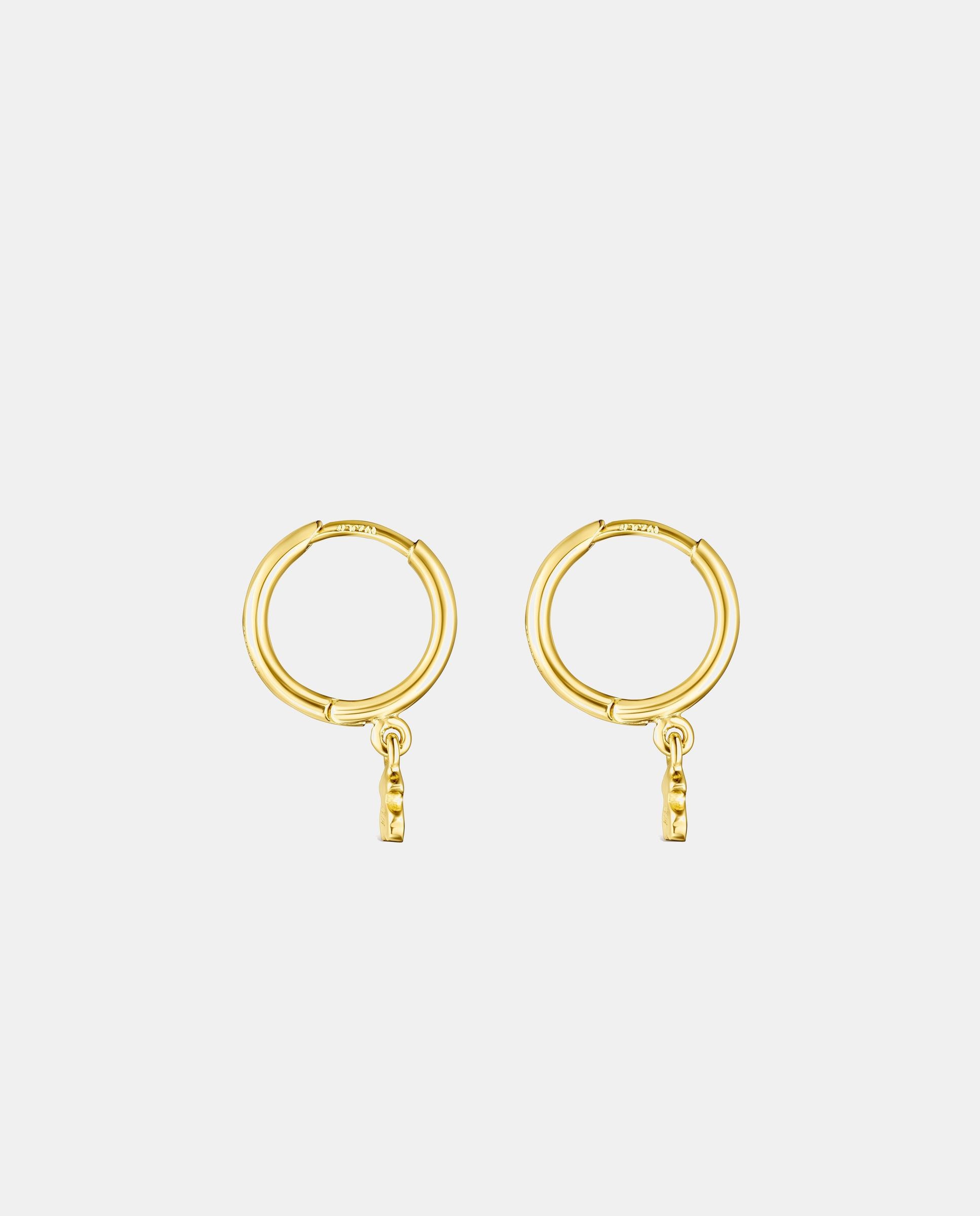 Pendientes de aro cool joy bañados en oro de 18 kt sobre plata con oso - Tous - Dorado Dorado-2