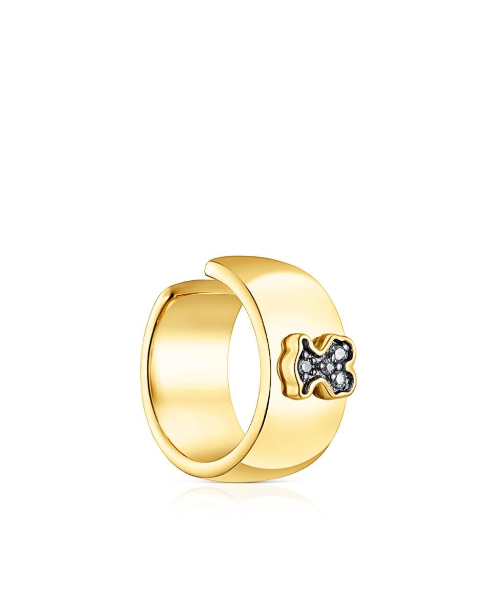 earcuff nocturne de plata con perla