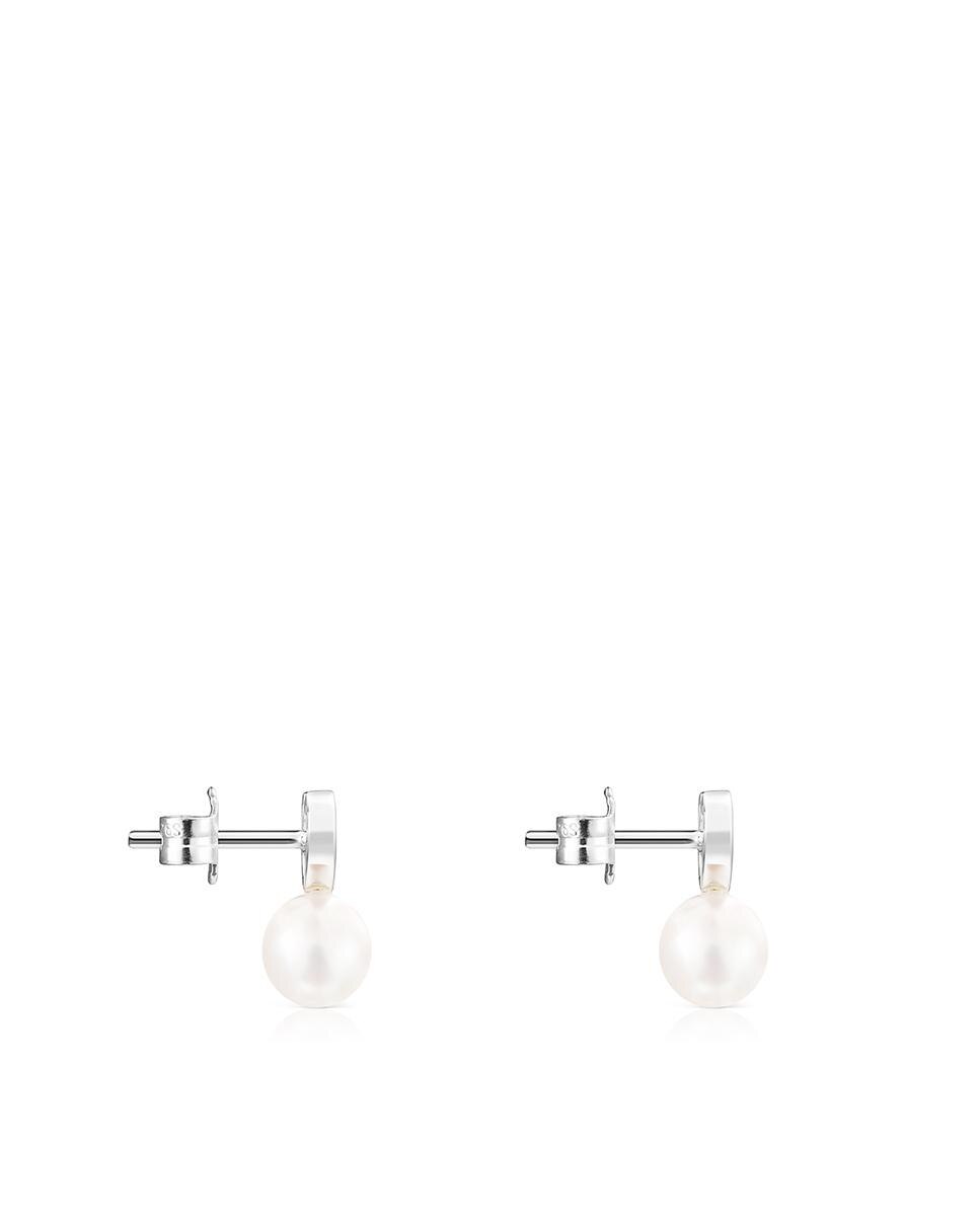Pendientes puppies de plata con corazón y perla - Tous - Blanco Blanco-2