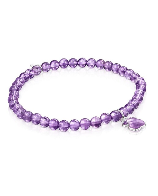 Imagen 0 de Pulsera Icon Color de plata con amatistas