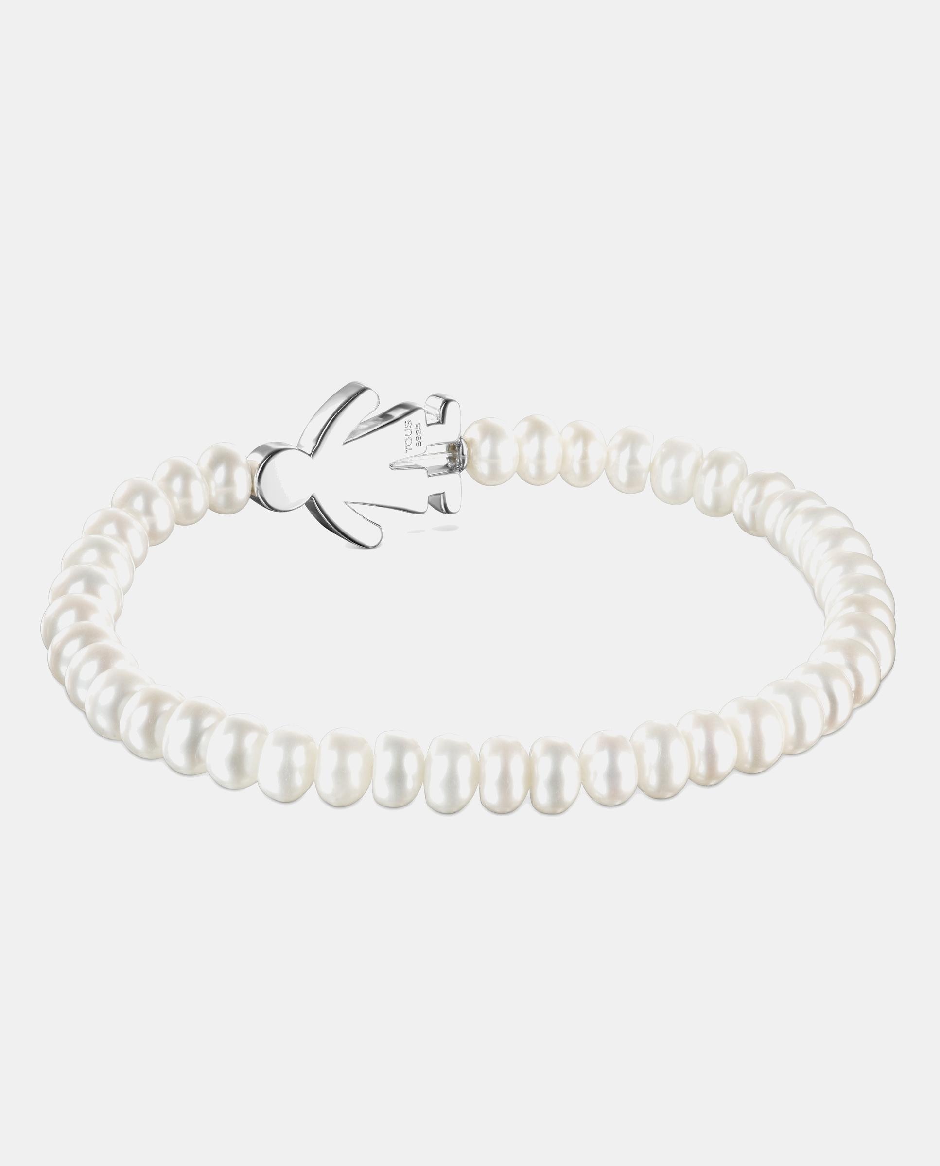 Imagen 3 de Pulsera sweet dolls de perlas con niño de plata - Tous - Blanco Blanco